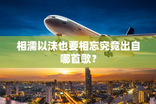 相濡以沫也要相忘究竟出自哪首歌？