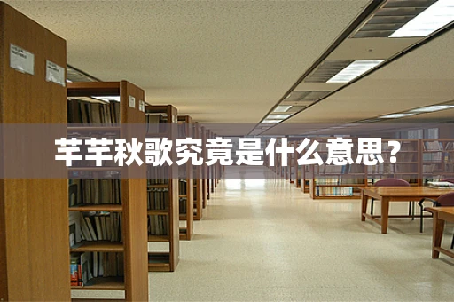 芊芊秋歌究竟是什么意思？