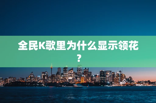 全民K歌里为什么显示领花？