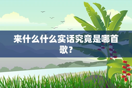 来什么什么实话究竟是哪首歌？