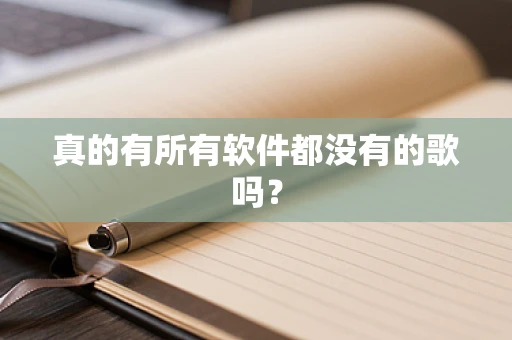 真的有所有软件都没有的歌吗？