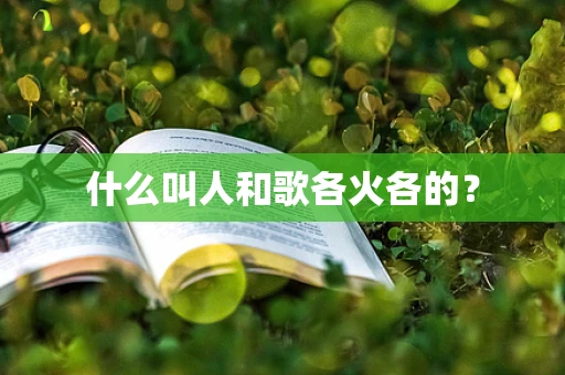 什么叫人和歌各火各的？