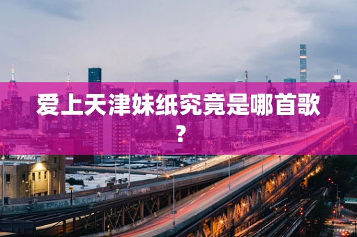 爱上天津妹纸究竟是哪首歌？