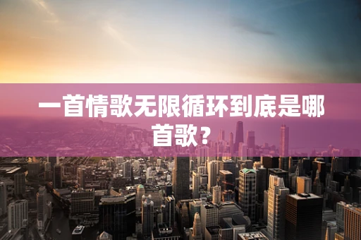 一首情歌无限循环到底是哪首歌？
