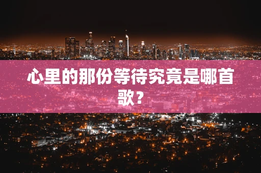 心里的那份等待究竟是哪首歌？