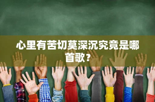 心里有苦切莫深沉究竟是哪首歌？
