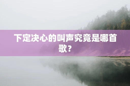 下定决心的叫声究竟是哪首歌？