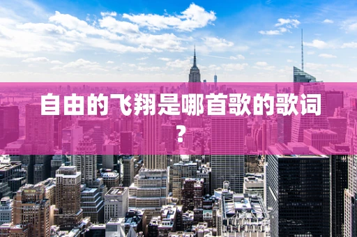 自由的飞翔是哪首歌的歌词？