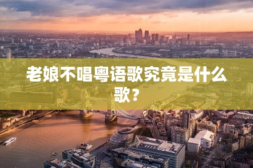 老娘不唱粤语歌究竟是什么歌？