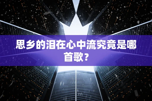 思乡的泪在心中流究竟是哪首歌？