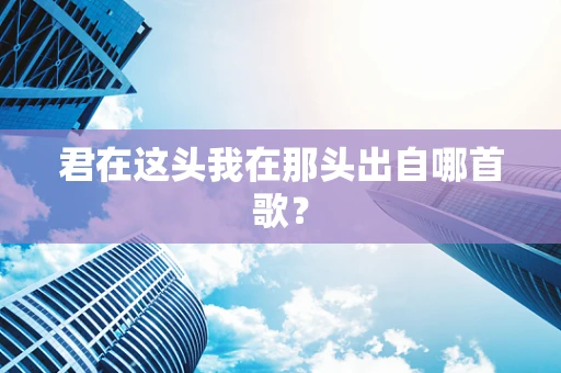 君在这头我在那头出自哪首歌？