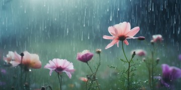 沐浴着雨水的花朵出自哪首歌？
