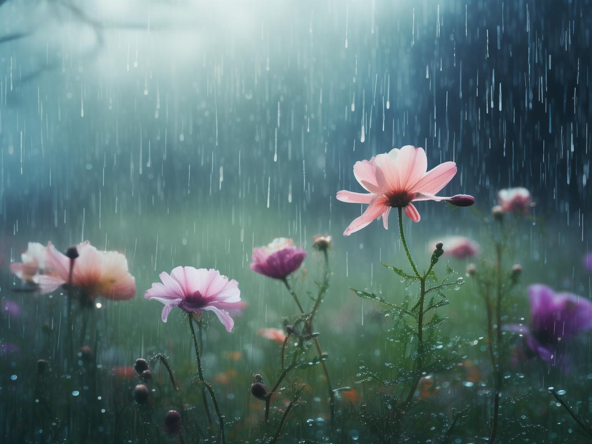 沐浴着雨水的花朵出自哪首歌？